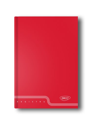 Registru A4 Daco RG410AR, 100 file, 70g/mp, coperta cartonata, dictando, Culori asortate