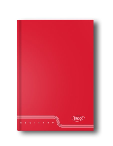 Registru A4 Daco RG410AR, 100 file, 70g/mp, coperta cartonata, dictando, Culori asortate