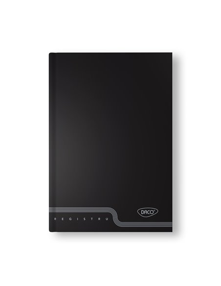 Registru A4 Daco RG410AR, 100 file, 70g/mp, coperta cartonata, dictando, Culori asortate