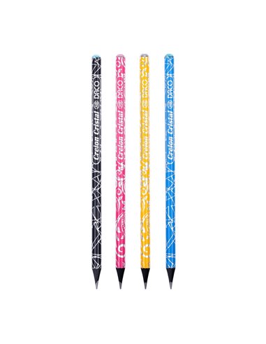 Creion negru HB Daco CG501, Motiv Cristal