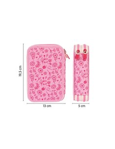 Penar echipat cu 2 fermoare Milan 081264FLCP, Motiv Kiss (Pink) 2