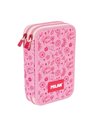 Penar echipat cu 2 fermoare Milan 081264FLCP, Motiv Kiss (Pink)