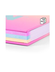 Caiet cu spira A4 Milan, 95 g/mp, 90 file, matematica, Motiv Sunset 2