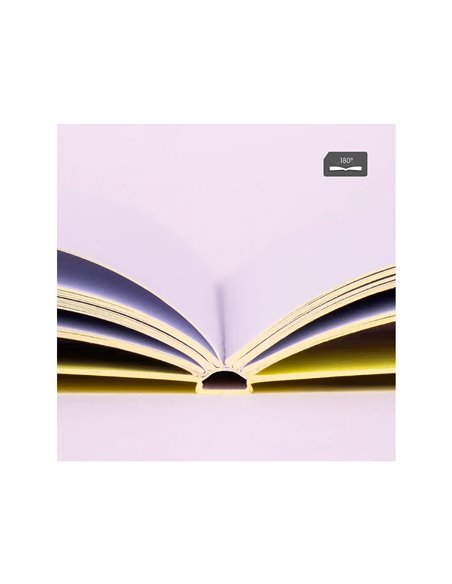 Caiet cusut A4 Milan, 95 g/mp, 48 file, dictando, Motiv sunset, Galben