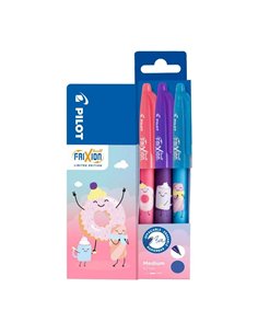 Set rollere cu cerneala Pilot Frixion Ball Fancy, 0.7 mm, Roz - Bleu - Violet