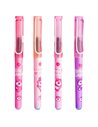 Set 12 stilouri din plastic cu cerneala termosensibila si penita ascunsa 16316, Motiv pink bear