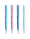 Set 12 stilouri din plastic cu cerneala termosensibila si mecanism 16306, Culori asortate