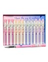Set 12 stilouri din plastic cu cerneala termosensibila si penita ascunsa 16320, Motiv cute baby