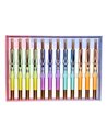 Set 12 stilouri cu penita ascunsa si clicker, alimentare prin convertor cerneala, Culori asortate