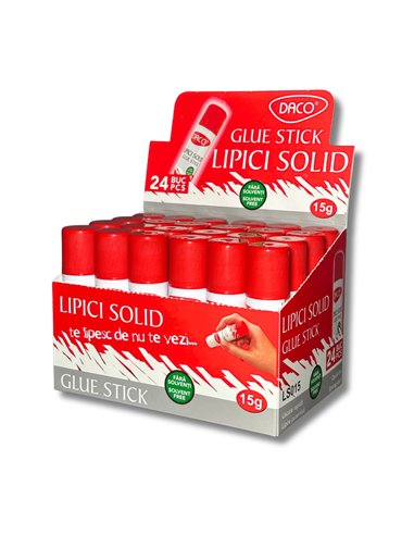 Set 24 lipiciuri solide fara solventi Daco, 15 g