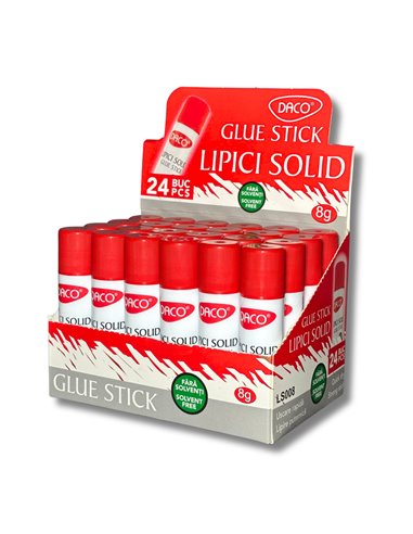 Set 24 lipiciuri solide fara solventi Daco, 8 g