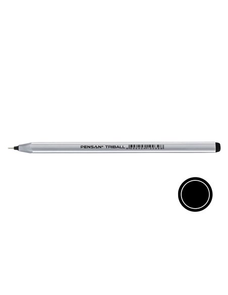 Pix Pensan Triball, corp din plastic mat, grosime varf 1 mm, Negru