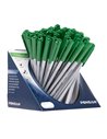 Set 60 de pixuri Pensan Triball, corp din plastic mat, grosime varf 1 mm, mina verde