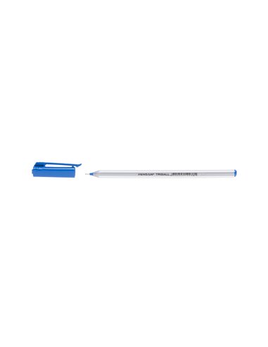 Set 60 de pixuri Pensan Triball, corp din plastic mat, grosime varf 1 mm, mina albastra