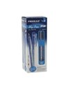 Set 25 pixuri Pensan My Pen, corp din plastic translucid, grosime varf 1 mm, Albastru