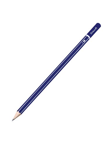 Set 12 creioane B Pelikan lacuit, sectiune hexagonala, fara radiera