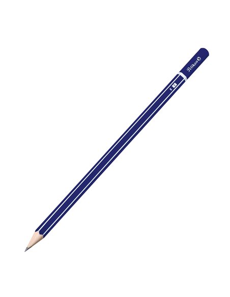 Set 12 creioane B Pelikan lacuit, sectiune hexagonala, fara radiera