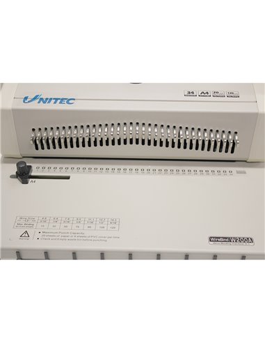 Aparat de indosariat manual, cu inele din metal UNITEC W200A