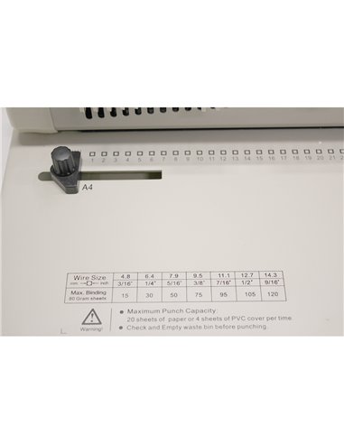 Aparat de indosariat manual, cu inele din metal UNITEC W200A
