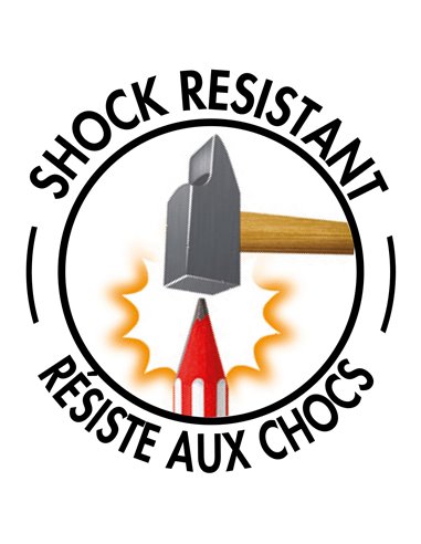 Set 8 creioane HB BIC Evolution Stripes cu radiera, rezistente la soc