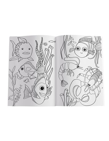 Carte de colorat A4 Pelikan, 24 file, include 100 abtibilduri, Blue Sea