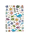 Carte de colorat A4 Pelikan, 24 file, include 100 abtibilduri, Blue Sea