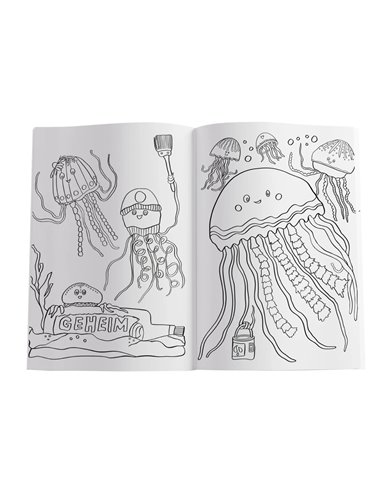 Carte de colorat A4 Pelikan, 24 file, include 100 abtibilduri, Blue Sea