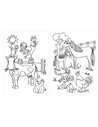 Carte pentru activitati creative cu stickere A4 Pelikan 32 file, Farm