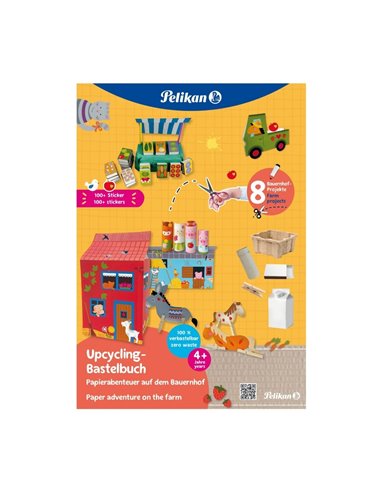 Carte pentru activitati creative cu stickere A4 Pelikan 32 file, Farm
