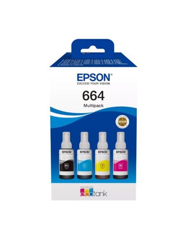 Kit cartuse cerneala Epson T6646, multipack (cyan,magenta,yellow,black) EcoTank