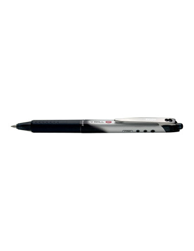 PBLRT-VB5-B-P,Set 12 rollere Pilot V-ball RT 0.5 mm cu click negru
