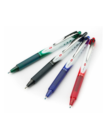 PBLRT-VB5-B-P,Set 12 rollere Pilot V-ball RT 0.5 mm cu click negru