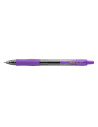 PBL-G2-7V-P,Set 12 rollere cu gel Pilot Begreen G-2+ diverse culori 0.7 mm cu click violet