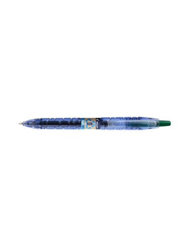 PBL-B2P-7G-BG-P,Set 10 rollere cu gel Pilot B2P Begreen diverse culori 0.7 mm cu click verde