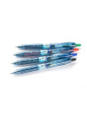PBL-B2P-7G-BG-P,Set 10 rollere cu gel Pilot B2P Begreen diverse culori 0.7 mm cu click verde