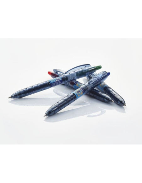 PBL-B2P-7G-BG-P,Set 10 rollere cu gel Pilot B2P Begreen diverse culori 0.7 mm cu click verde