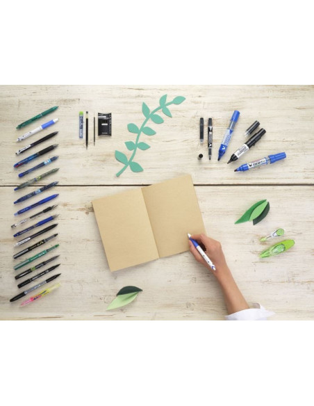 PBL-B2P-7G-BG-P,Set 10 rollere cu gel Pilot B2P Begreen diverse culori 0.7 mm cu click verde