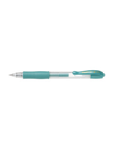 PBL-G2-7M-G-P,Set 12 rollere cu gel Pilot G-2 culori metalice 0.7 mm cu click verde