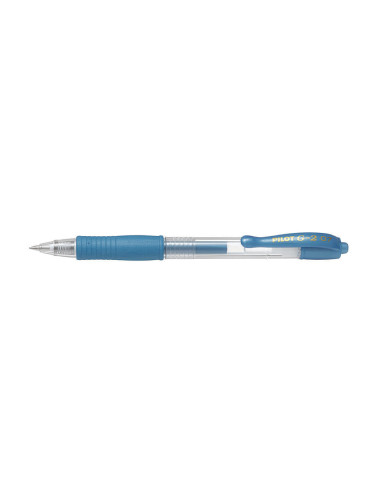 PBL-G2-7M-L-P,Set 12 rollere cu gel Pilot G-2 culori metalice 0.7 mm cu click albastru