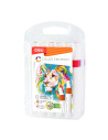 DLEC193-12,Markere acrilice set 12 culori color emotion deli