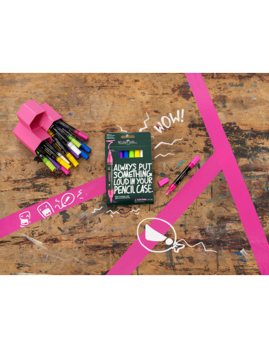 FC186009,Blister 6 markere acrilice multimark culori intense faber-castell
