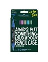 FC186018,Blister 6 + 2 buc marker acrilic multimark tonuri reci faber-castell
