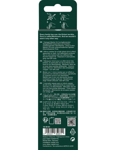 FC185961,Blister marker acrilic multimark cul. 551 efect oglinda faber-castell