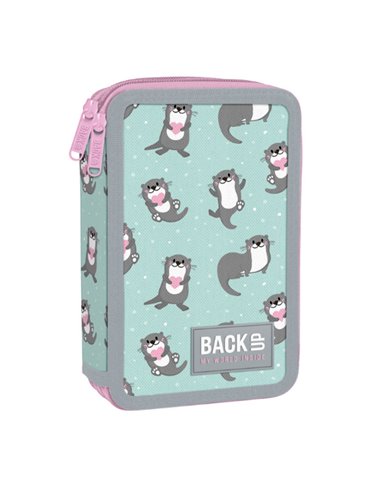 Penar echipat cu 2 fermoare Derform BackUP 6 DW 12, Motiv Otters in Love