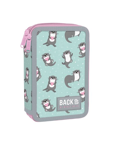 Penar echipat cu 2 fermoare Derform BackUP 6 DW 12, Motiv Otters in Love