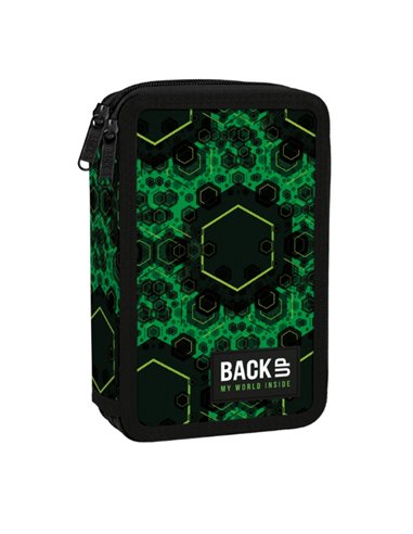 Penar echipat cu 2 fermoare Derform BackUP 7 DW 45, Motiv Quantum