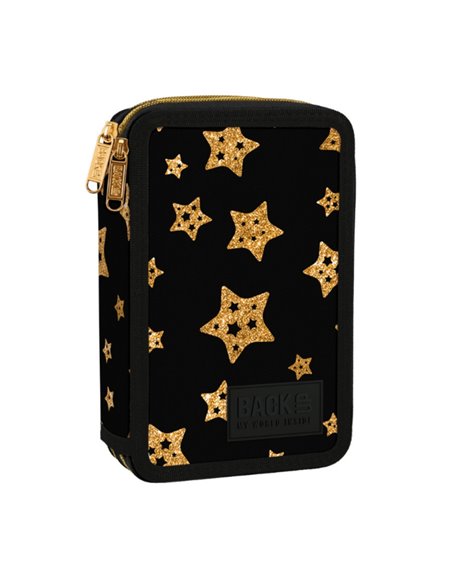 Penar echipat cu 2 fermoare Derform BackUP 7 DW 40, Motiv Golden stars