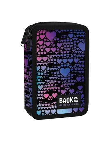Penar echipat cu 2 fermoare Derform BackUP 7 DW 18, Motiv Dance hearts