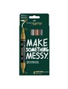 Blister 4 markere acrilice multimark culori metalizate faber-castell