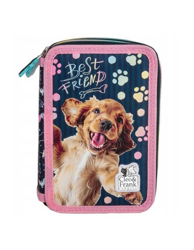 Penar echipat cu 2 fermoare Derform Cleo&Frank PWDCF44, Motiv Best friend (Dog)